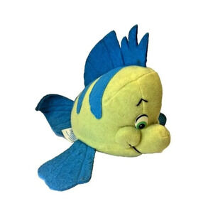 Vintage Walt Disney Little Mermaid FLOUNDER Bean‎ Plush Applause Collectable 8"